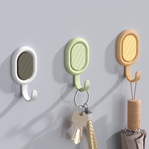 Adhesive <b>Hooks</b> Round Shape 4 Pack Removable <b>Wall</b> Mounted For Home Dormitory Use - Product Image 2
