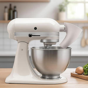 スタンドミキサー5クォート用プラスチック製小麦粉漏斗、チルトヘッドスタンドミキサー4.5＆5クォート用飛散防止アタッチメント、簡単注ぎ口アクセサリー - Product Image 2