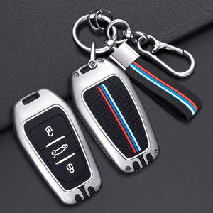 Étui à clés en métal avec logo de voiture en alliage de zinc pour Peugeot 3008 308 408 407 5008 pour Citroën C1 C2 <span class=keywords><strong>C3</strong></span> C4 C5 DS3 DS4 DS5 DS6 Accessoires - Product Image 2
