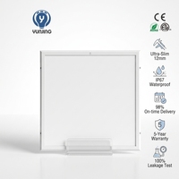 Luminaires modernes pour salle blanche 600*600mm 40W 6500K Panneau LED pour maison, bureau, hôpitaux Corps de lampe en aluminium IP67
