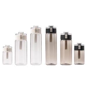 Sports Bottle Set <b>With</b> <b>Straw</b> And Handle Portable Outdoor Water Bottle Gradient Frosted Sleeve Two Piece Design - Product Image 1