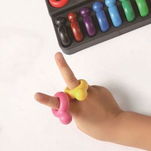 Crayons de cire pour enfants, lavables, non toxiques, empilables, pour la peinture, utilisation à la maison ou à l'école - Product Image 2