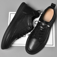 Chaussures montantes pour hommes en cuir de vache 2025, chaussures élévatrices invisibles respirantes, chaussures rehaussantes 6/8 cm, décontractées, légères et tendance