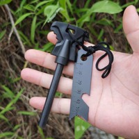 Allume-feu en fer avec outil multifonction et allumeur en magnésium pour la survie en extérieur, le camping et la randonnée