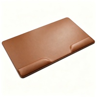Tapis de bureau ergonomique double repose-poignets en cuir imperméable, grand tapis de souris et clavier antidérapant pour bureau