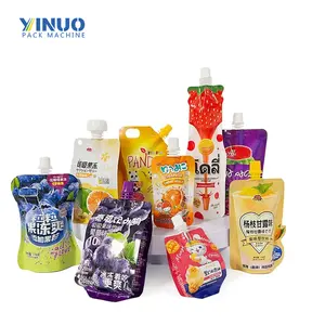 Automatic Custom Gravure Printing Stand-up Spout Pouch Sauce Drinks Spout Pouch Packaging Pouches For Liquid Fruit Juice Milk