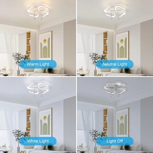 Modern LED <b>Ceiling</b> <b>Light</b> Four Headed Flower <b>Ceiling</b> <b>Light</b> Fixture with Crystal <b>Remote</b> <b>Control</b> Indoor Household <b>Light</b> Decoration - Product Image 4