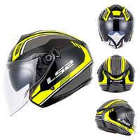 LS2OF573 Certifié ECE/DOT authentique Casque intégral en fibre de carbone, petite circonférence de tête, double visière, certification 3C, moto