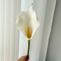 Fleurs artificielles Calla Lily en EVA faites à la main, effet naturel, vente en gros, respectueuses de l'environnement, blanches, pour centre de table, mariage, fête, maison