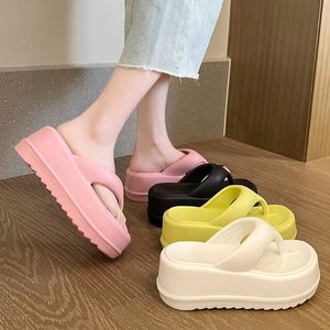 Sandales tongs compensées légères et confortables pour <span class=keywords><strong>femme</strong></span>, à bout ouvert, en EVA souple, à séchage rapide, rehaussantes - Product Image 2