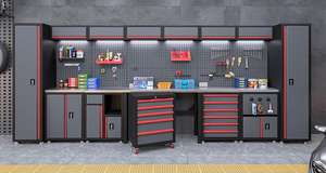 Alat bengkel baja tugas berat kabinet mewah baja gulung dingin beban berat 1 Set bengkel perbaikan mobil 3 tahun dapat diterima - Product Image 6