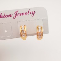 Boucles d'oreilles en macramé plaquées or 18 carats avec cristaux CZ, design élégant, pour femme, Aretas Para Todo El Oido