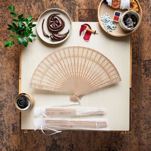 Éventail pliant en bambou gravé avec logo personnalisé - Design classique, portable, 33 cm, pour la décoration de la maison et les cadeaux d'affaires - Product Image 5