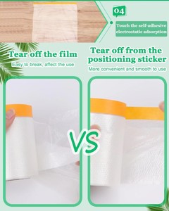<span class=keywords><strong>Film</strong></span> de masquage pré-<span class=keywords><strong>adhésif</strong></span>, <span class=keywords><strong>film</strong></span> plastique <span class=keywords><strong>adhésif</strong></span> pour la peinture, <span class=keywords><strong>protection</strong></span> automobile et des meubles - Product Image 4