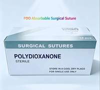 Fil de suture vétérinaire en acide polyglycolique (PGA) avec aiguille coupante 3/8, stérile, résorbable, pour chirurgie animale