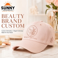 Casquettes de baseball Fedora en daim et maille, personnalisables avec logo brodé sur mesure, design lisse