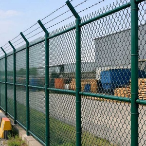 Grillage électrique en PVC à mailles losangées 50x50mm, 2.5mm, hauteur 1.8m <span class=keywords><strong>pour</strong></span> clôture extérieure de terrains de sport, jardins et ranchs - Product Image 2