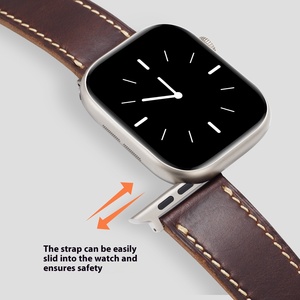 Horweenレザーストラップ10世代手作りレザー対応時計バンドIwatchシリーズ9 8 7 6se用 - Product Image 5