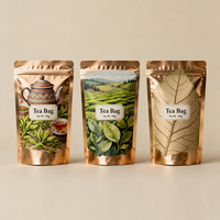 Sachet Doypack Personnalisé Imprimé Style Moyen-Orient avec Fermeture Zip Refermable pour 250g de Thé