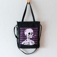 Vente en gros de grand sac fourre-tout en toile de coton à bandoulière personnalisé écologique à la mode avec une seule épaule pour étudiant