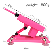 Pistolet Mitrailleur Sexuel Automatique Haute Performance Rose et Noir, Godemichet Grand Anale Pénétrant pour Hommes, Femmes, et Accessoires de Bondage Sexuel Adulte