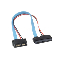 Kabel DATA Optik Hard Drive SATA 7+6 hingga 7+15pin dengan Selubung PVC, Kompatibel untuk Notebook Laptop Perekam Video, Kabel 13Pin ke 22Pin