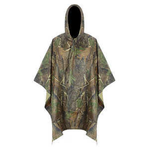 DFP01 Poncho Impermeable para Camping y Tiendas de Campaña con Protección Solar en Verde Oliva, Caqui y Negro Camuflaje - Product Image 4