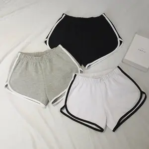 Wholesale Girls Summer New Casual Sports Shorts Women's Home Yoga Beach Pants Sleeping Striped drawstring Hot Pants