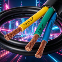 Câble en cuivre à 3 conducteurs épais de 10 mm² pour la transmission de puissance à haute charge
