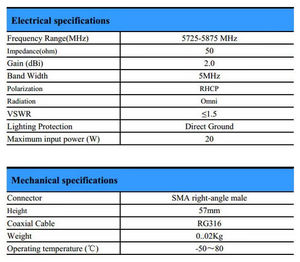 เสาอากาศวงกลม 5.8GHz แบบวงปิด กำลังขยายสูง ชุดเสาอากาศ 5.8g หัวต่อ RP-SMA แบบตัวผู้ เสาอากาศ FPV Cloverleaf - Product Image 6