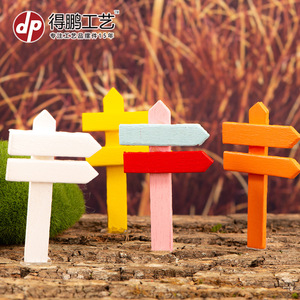Panneaux de signalisation en bois Dp Craft, ornements miniatures pour paysages, piquets en pin peints, décoration de jardin - Product Image 4