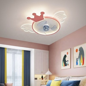Luce del ventilatore a <span class=keywords><strong>soffitto</strong></span> a LED simpatico cartone animato per ragazzi ragazze camera da letto a spettro completo lampada ABS telecomando ventilatore a <span class=keywords><strong>soffitto</strong></span> con luce - Product Image 4