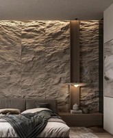Panneau mural en pierre artificielle 3D moderne, qualité commerciale, service OEM, possibilité d'emballage avec d'autres marchandises