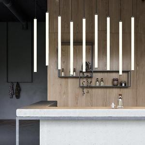 โคมไฟระย้าแบบ LED แถบ PVC ปรับความสูงได้ ถนอมสายตา เหมาะสำหรับบ้าน บาร์ ห้องรับประทานอาหาร ห้องนอน - Product Image 1