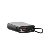 Boîtier en aluminium, USB-C PD 35W, batterie externe compacte 10000mAh, écran numérique, câble intégré, interface USB-A USB-C, logo personnalisé