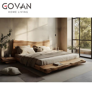 Wabi Sabi древний стиль деревянная кровать качественная кровать из массива дерева спальня - Product Image 4