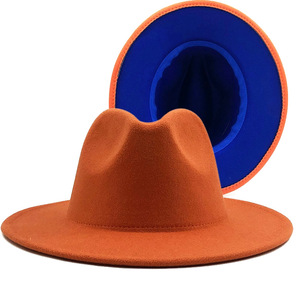 Orange fedora hat Clearance