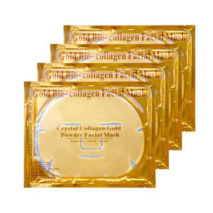 Masques Faciaux au Collagène Nouveau Design Hydratants 24K Doré Luxe <span class=keywords><strong>Masque</strong></span> Visage Femme au Collagène Blanchissant Hydrogel - Product Image 1