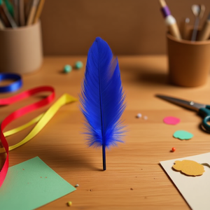 ILAN Pluma 17Cm Piume Blu Per Lavori Artigianali 6Pz - Product Image 2