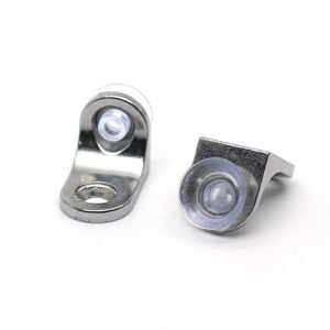 Liga de zinco Cromo Polido Ângulo Direito Prateleira Suporte Fixação Clipe com Ventosa Base De Vidro Prateleira Suporte - Product Image 4