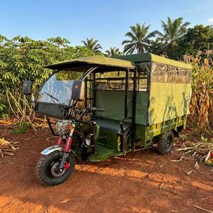 Tuk-tuk électrique haut de gamme 1800W à double usage avec sièges pliables rapidement et auvent imperméable, tricycle à charge lourde de 800 kg - Product Image 3