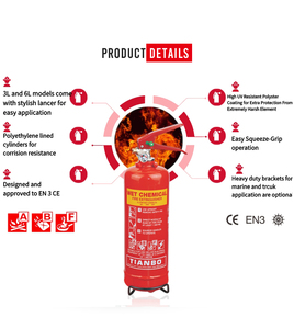 <span class=keywords><strong>Extincteur</strong></span> chimique humide pour cuisine certifié KIWA TUV Rheinland EN3 de <span class=keywords><strong>6</strong></span> L, <span class=keywords><strong>extincteur</strong></span> en acier de <span class=keywords><strong>6</strong></span> <span class=keywords><strong>litres</strong></span> avec lanceur élégant - Product Image 6