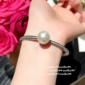 Chapado en oro Estilo Vintage sirena Ji Flash diamante arreglo pulsera Tahi Jacquard anillo circón perla anillo conjunto hecho de latón - Product Image 3