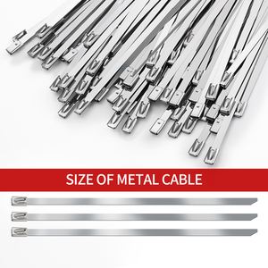 Fascette in Acciaio Inox GATI 4.6MM*300MM-304 con Chiusura a Sfera Non Rivestite 100 Pezzi/Sacchetto 0.18*11.8 Pollici - Product Image 5