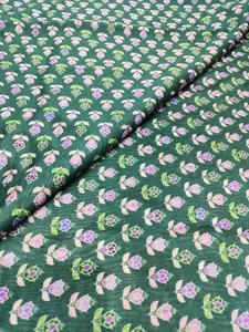 Tela Tejida de Seda Cruda SHIKHA FAB, Transpirable, de Secado Rápido, Ligera, con Patrón Floral Geométrico Abstracto, Suave y Lisa, 44 Pulgadas - Product Image 2