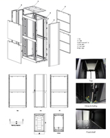 Armoire de serveur réseau pour centre de données GPU 42U de 1200 mm de profondeur, montage en rack 19 pouces, serveur standard, infrastructure de centre de données IA