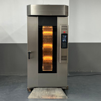 Four rotatif professionnel à air chaud pour boulangerie commerciale, avec grille rotative et vapeur, pour la cuisson du pain, des gâteaux, des biscuits et des pâtisseries