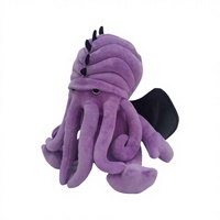 Boneka Cthulhu Gurita Gaya Jepang yang Lucu, Boneka Mewah Lembut Berbulu, Mainan Hewan Mitologi untuk Koleksi dan Dekorasi