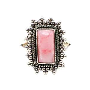 Anillo Ajustable de Ópalo Rosa Natural, Anillo Hecho a Mano, Joyería de Moda para Mujer, Piedra Curativa de Cristal, Venta al Por Mayor - Product Image 1