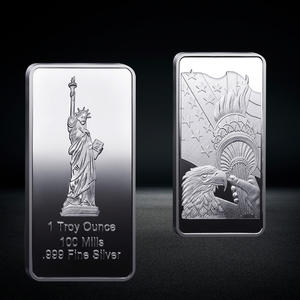 American Liberty Conmemorative <span class=keywords><strong>Gold</strong></span> Coin Square Block Collection Espejo Barra chapada en oro Tallado Tipo grabado Técnica de fundición - Product Image 5